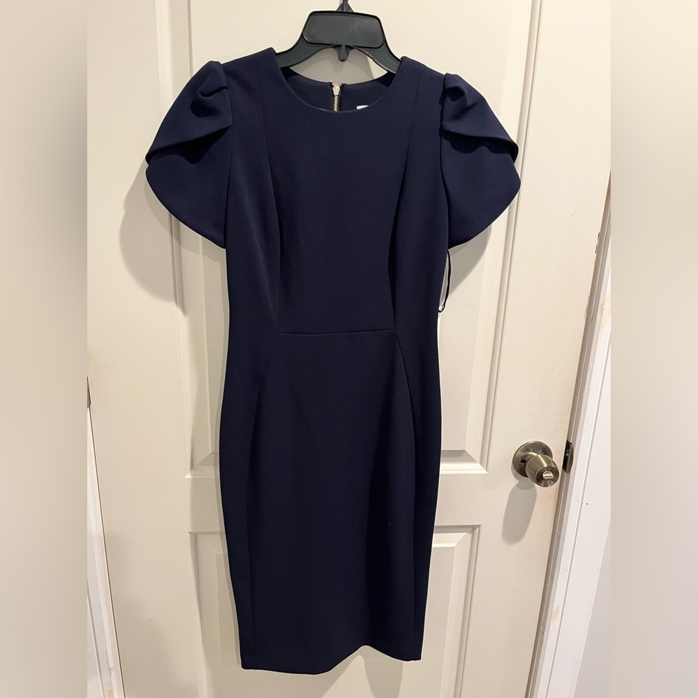 Blue Calvin Klein dress in size 2 with tags